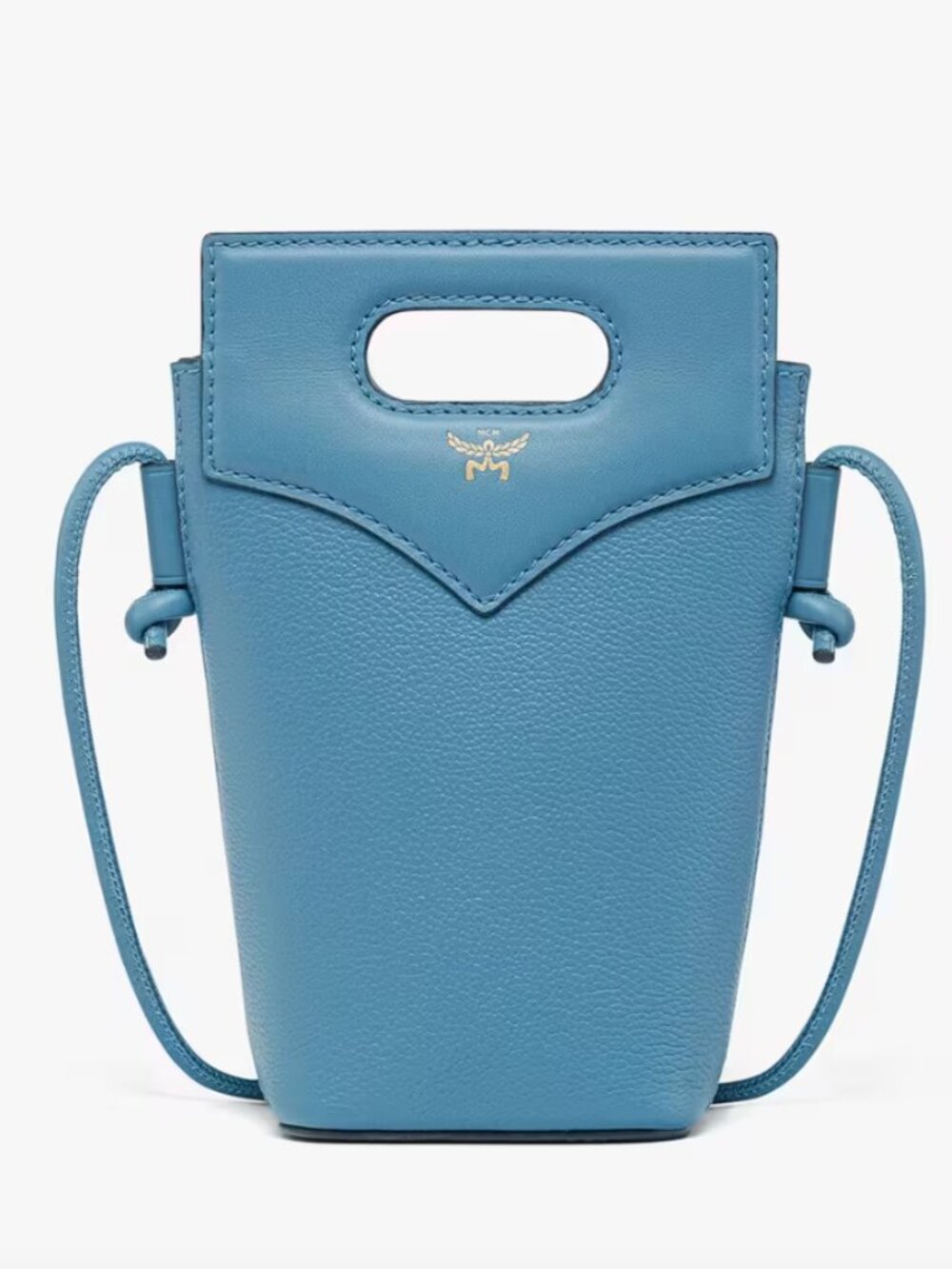 MCM Blue Leather Crossbody Bag – Excellent Condition